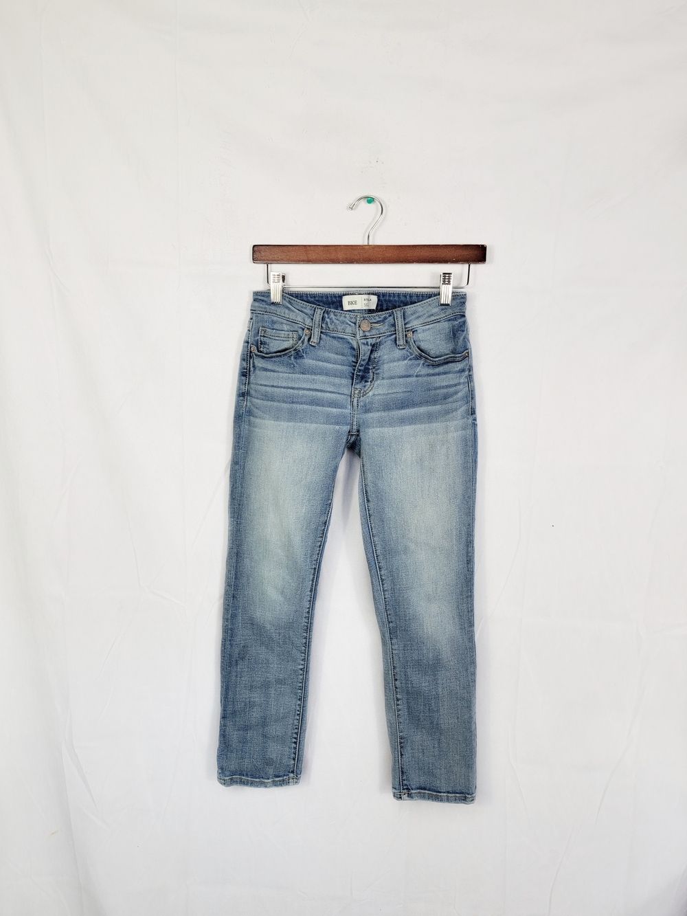 BKE Light Blue Denim Capris